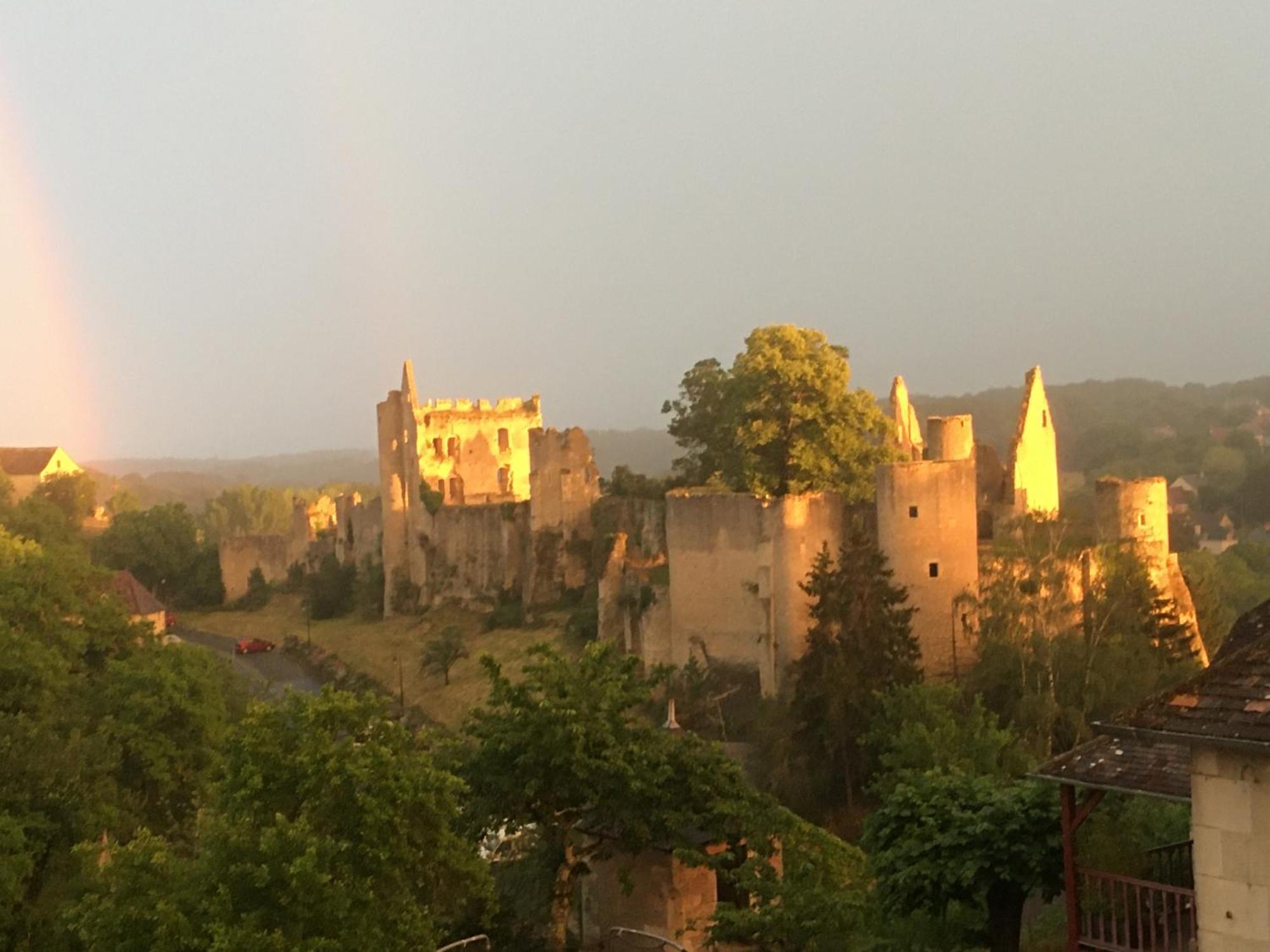 Chez Fred Avec Vue Sur Le Chateau Angles-sur-lʼAnglin Екстериор снимка